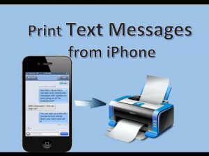 Drucken von Text vom iPhone