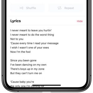 Apple Music-Texte