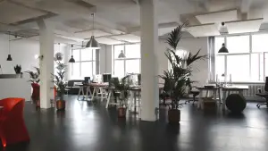 Virtueller Hintergrund mit Foto-Zoom für Büroräume
