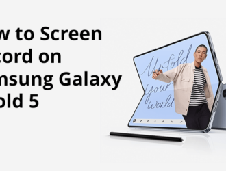 Guide to screen recording on Samsung Z Fold 5.