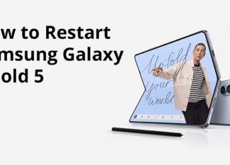 Guide for rebooting Samsung Galaxy Z Fold 5 smartphone.